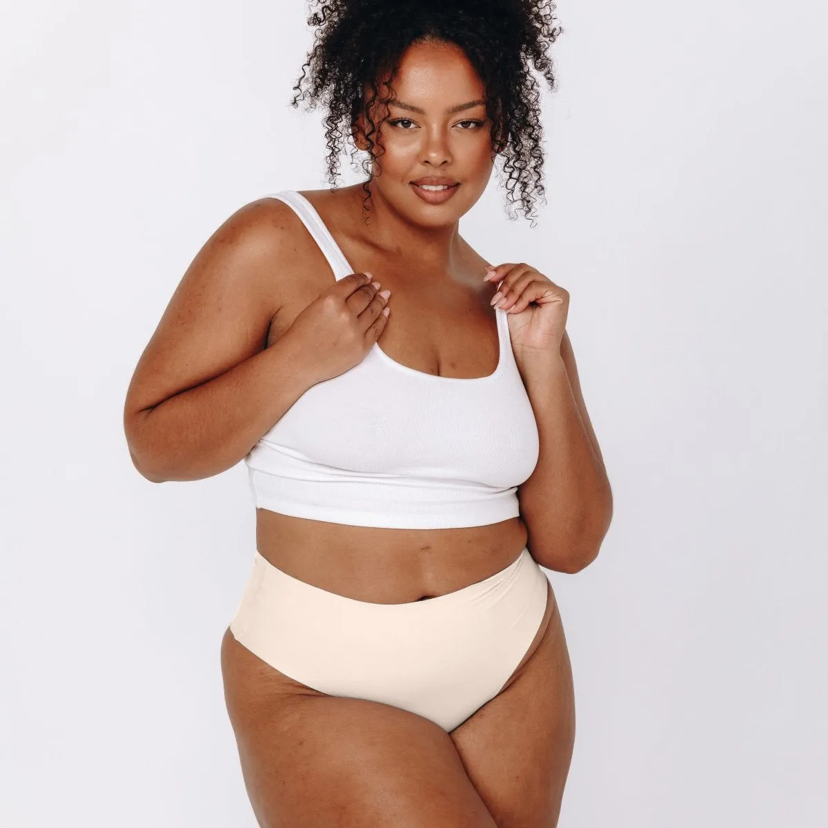 Mid-Rise Cheeky - Seamless Cotton - Vanilla sold by Peach Underwear product image thumbnail 4