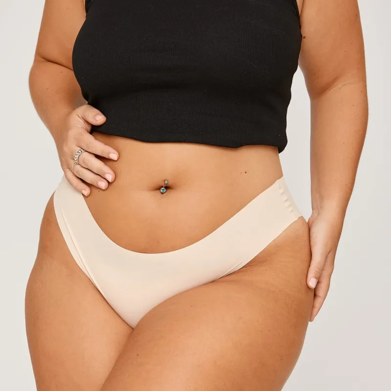 Original-Rise Cheeky - Seamless Ultrasmooth - Buttermilk sold by Peach Underwear