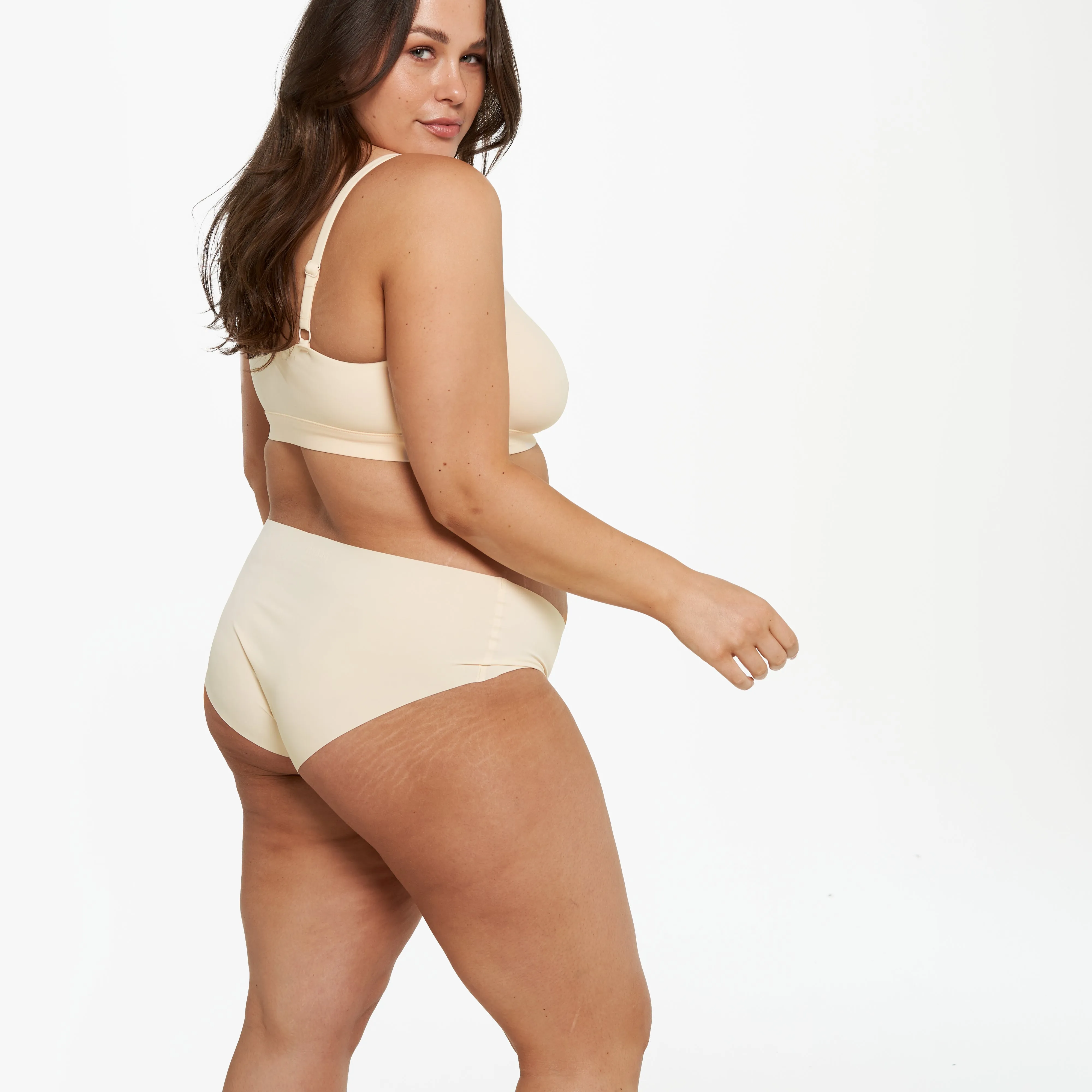 Mid-Rise Bikini Brief - Seamless Ultrasmooth - Vanilla sold by Peach Underwear product image thumbnail 2