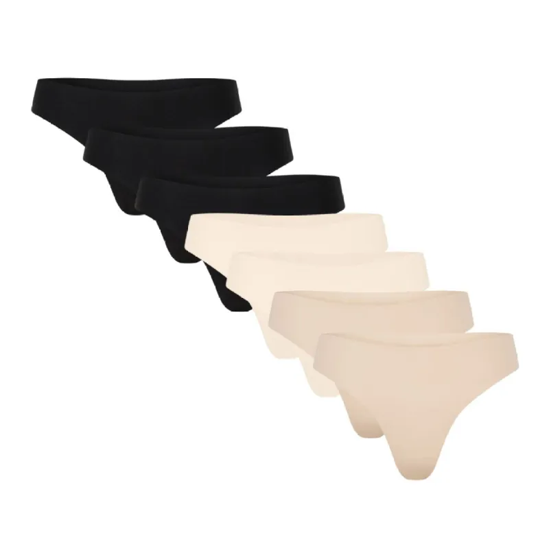7-Pack Original-Rise Thong - Seamless Ultrasmooth - Neutral sold by Peach Underwear