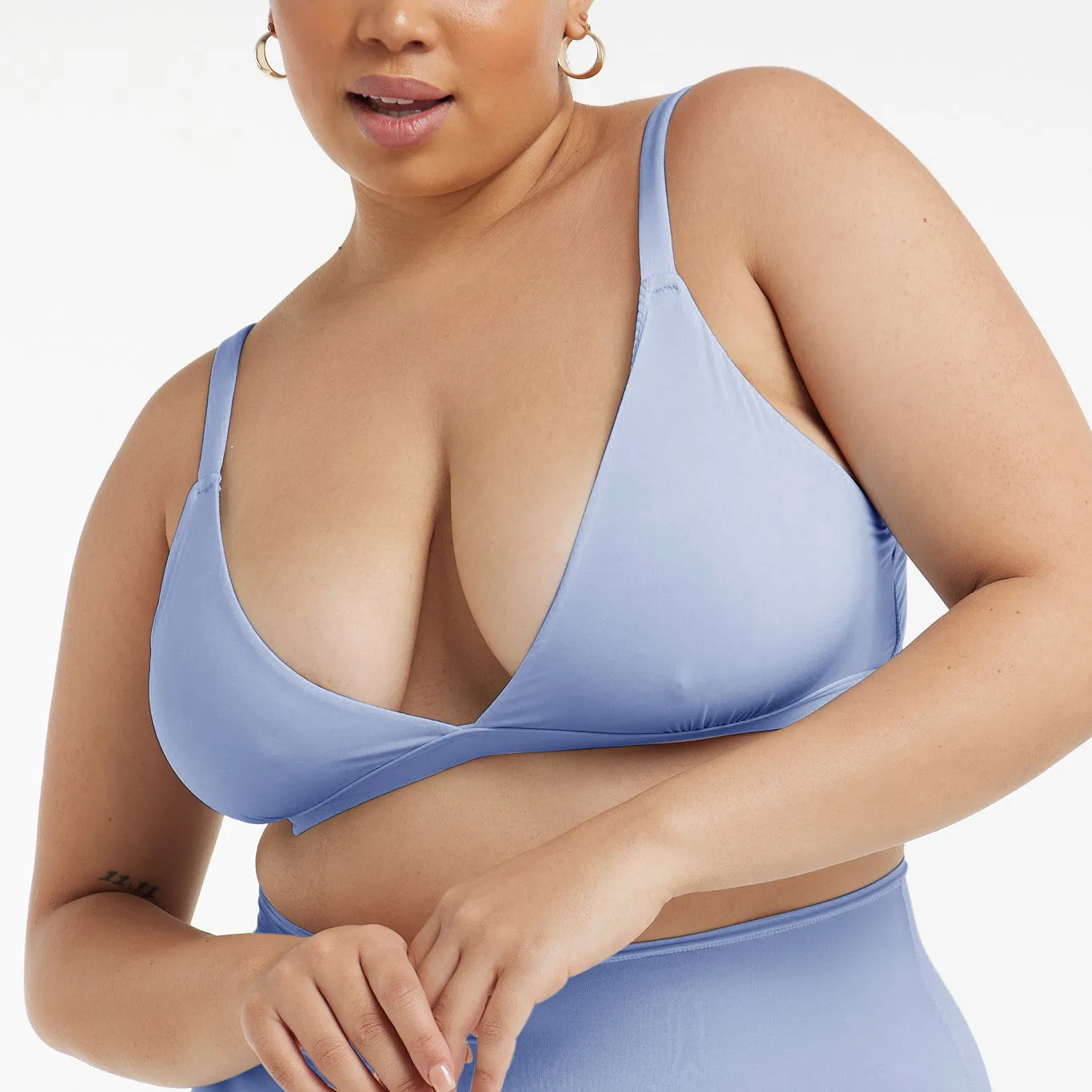 Triangle Bralette - Super Stretch - Frost sold by Peach Underwear
