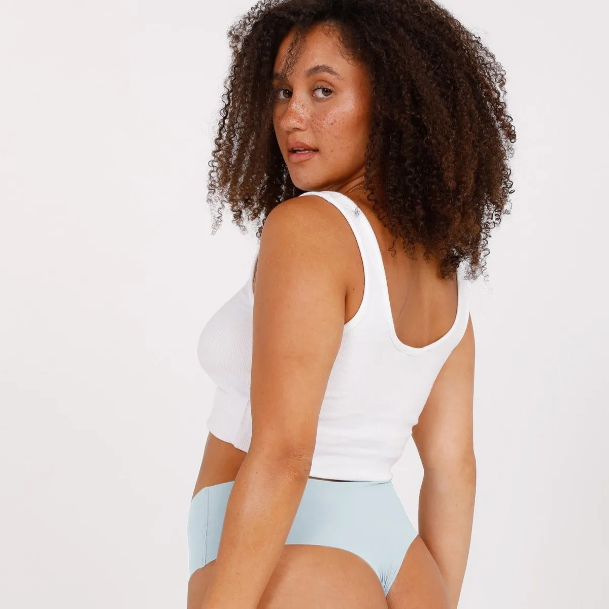 Mid-Rise Thong - Seamless Ultrasmooth - Sky Blue sold by Peach Underwear product image thumbnail 4