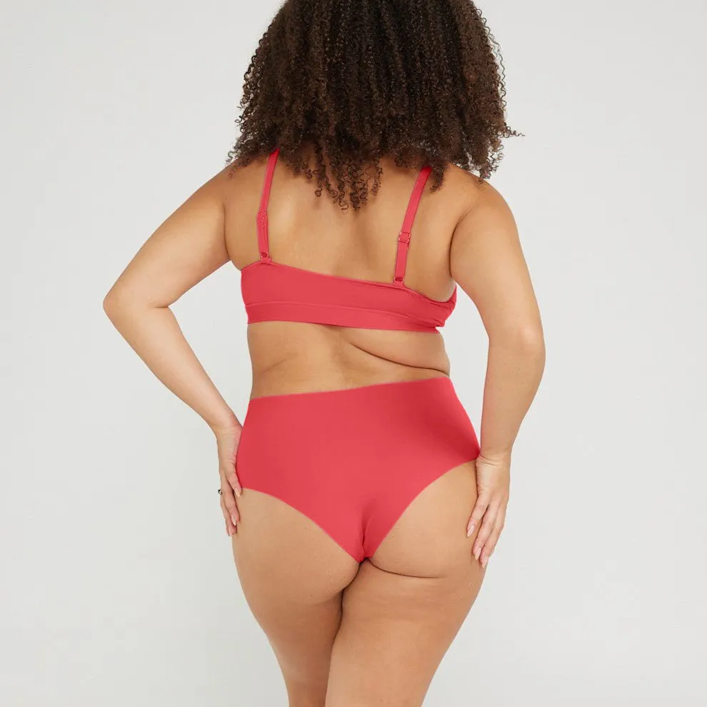 Mid-Rise Cheeky - Seamless Cotton - Rosewood sold by Peach Underwear