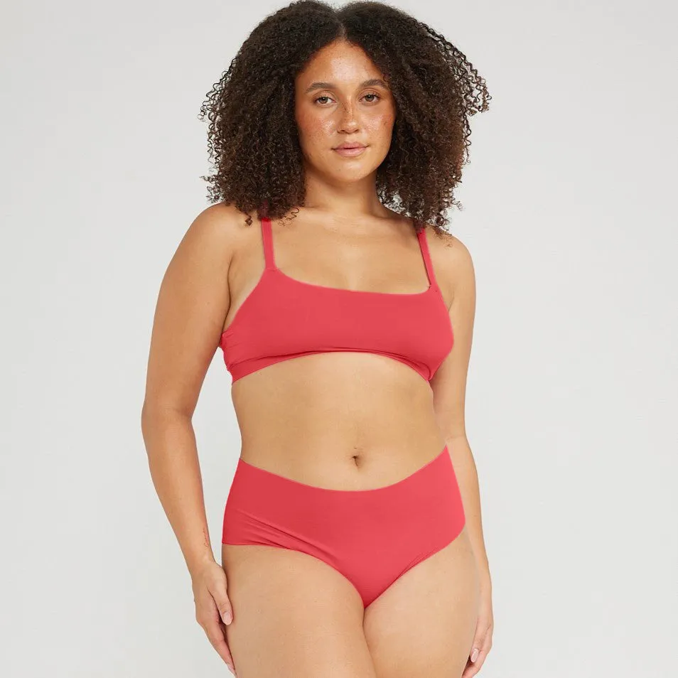 Mid-Rise Cheeky - Seamless Cotton - Rosewood sold by Peach Underwear product image thumbnail 4