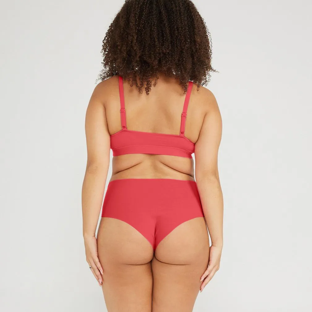Mid-Rise Cheeky - Seamless Cotton - Rosewood sold by Peach Underwear product image thumbnail 5