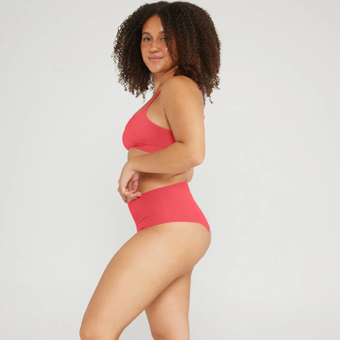 Mid-Rise Cheeky - Seamless Cotton - Rosewood sold by Peach Underwear product image thumbnail 3