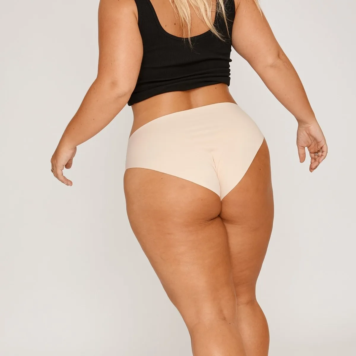 Mid-Rise Bikini Brief - Seamless Ultrasmooth - Buttermilk sold by Peach Underwear product image thumbnail 3