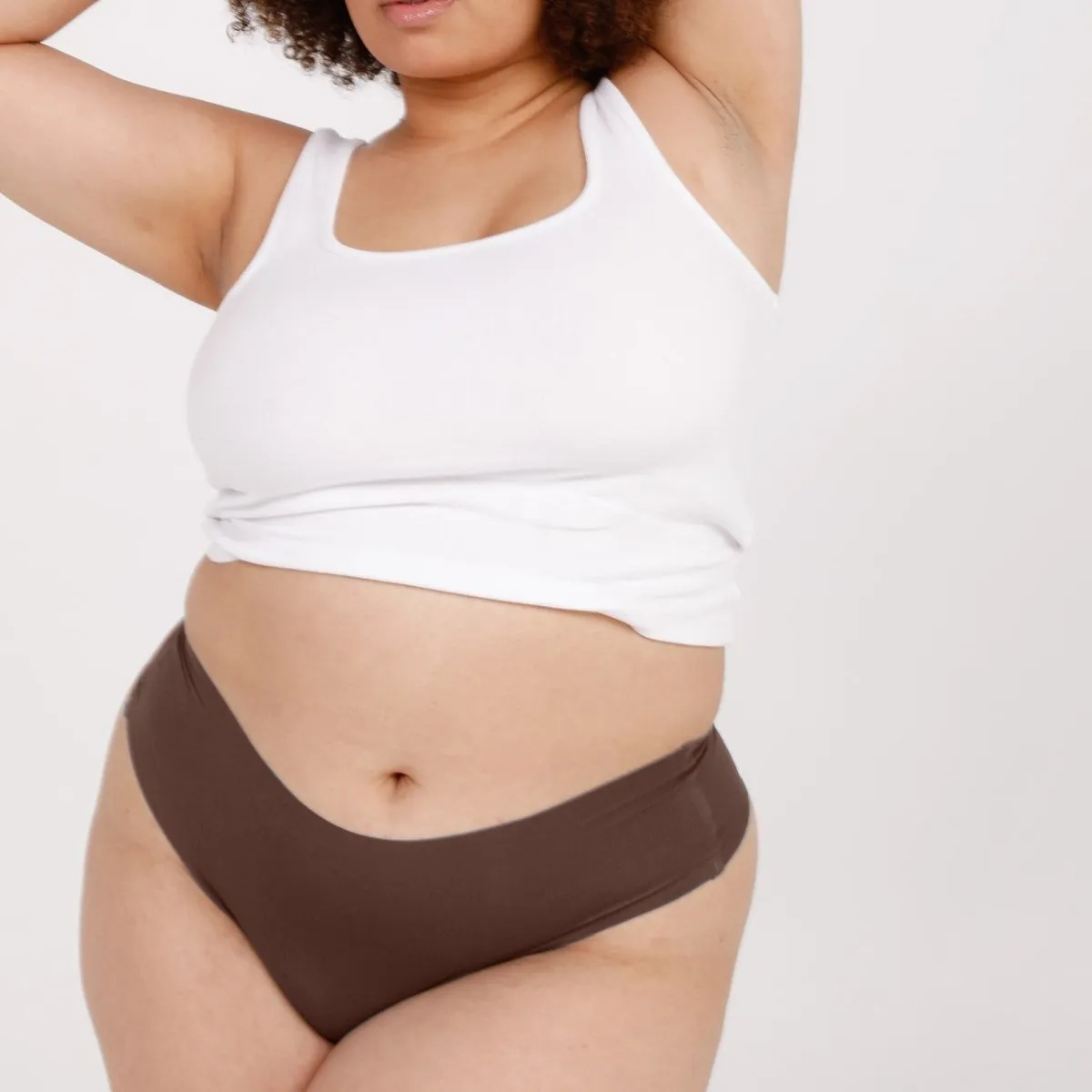 Mid-Rise Thong - Seamless Ultrasmooth - Peppercorn sold by Peach Underwear product image thumbnail 2