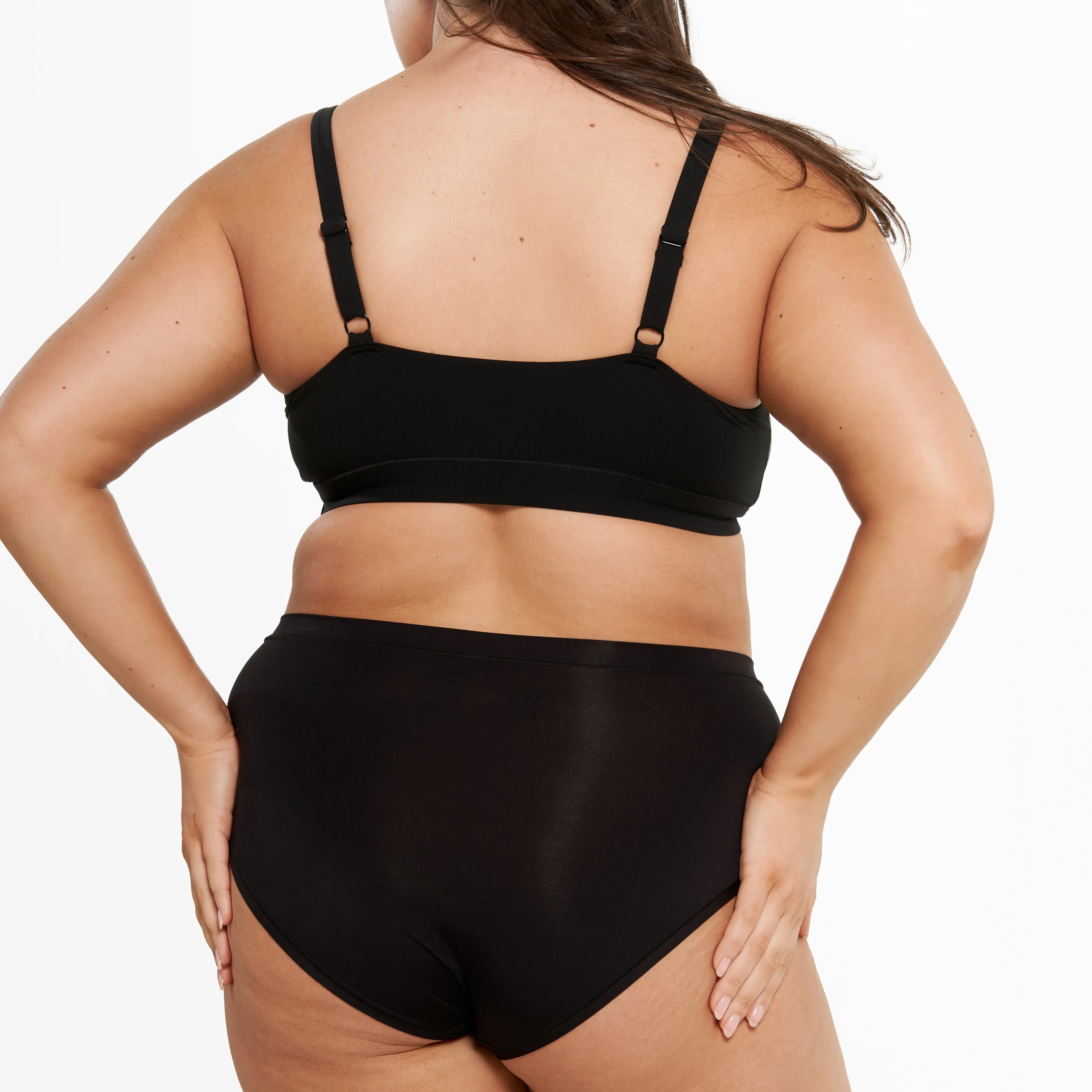 7-Pack High-Rise Bikini Brief - Bamboo Butter - Black sold by Peach Underwear product image thumbnail 4