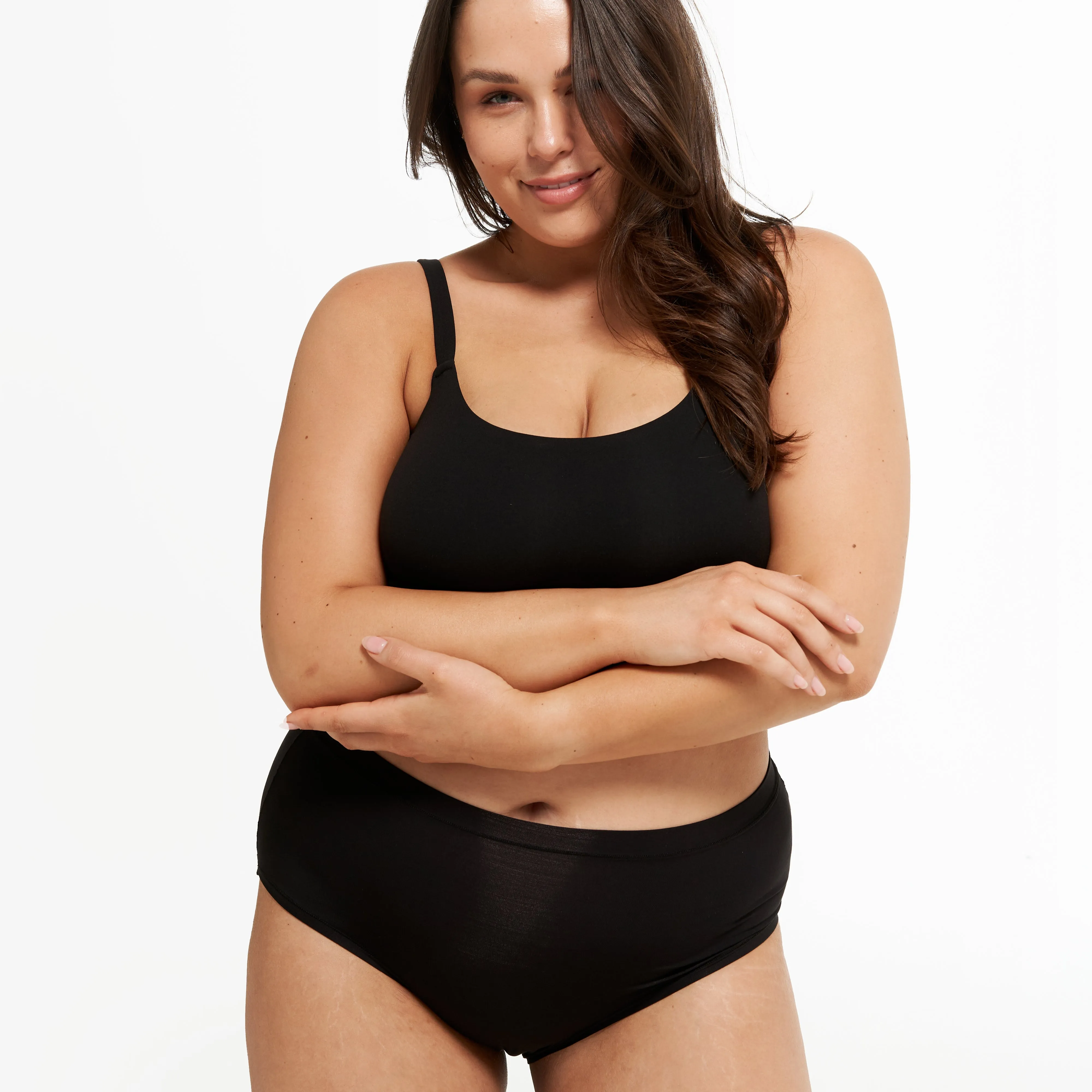 7-Pack High-Rise Bikini Brief - Bamboo Butter - Black sold by Peach Underwear product image thumbnail 5