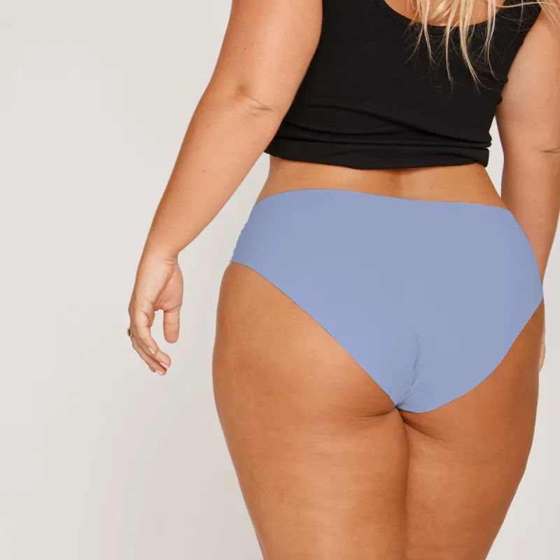 Mid-Rise Bikini Brief - Seamless Ultrasmooth - Frost sold by Peach Underwear
