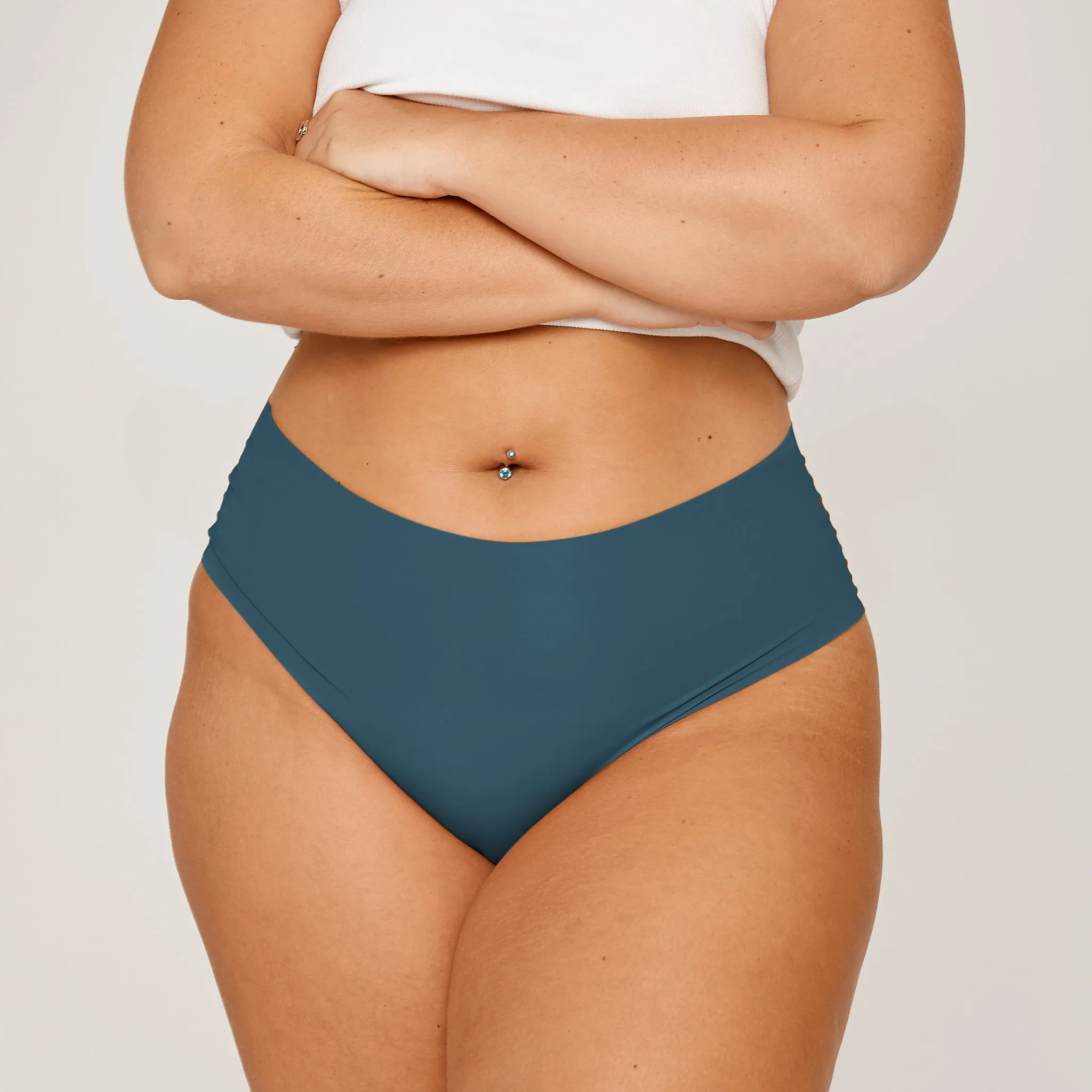 Mid-Rise Cheeky - Seamless Ultrasmooth - Neptune sold by Peach Underwear product image thumbnail 4