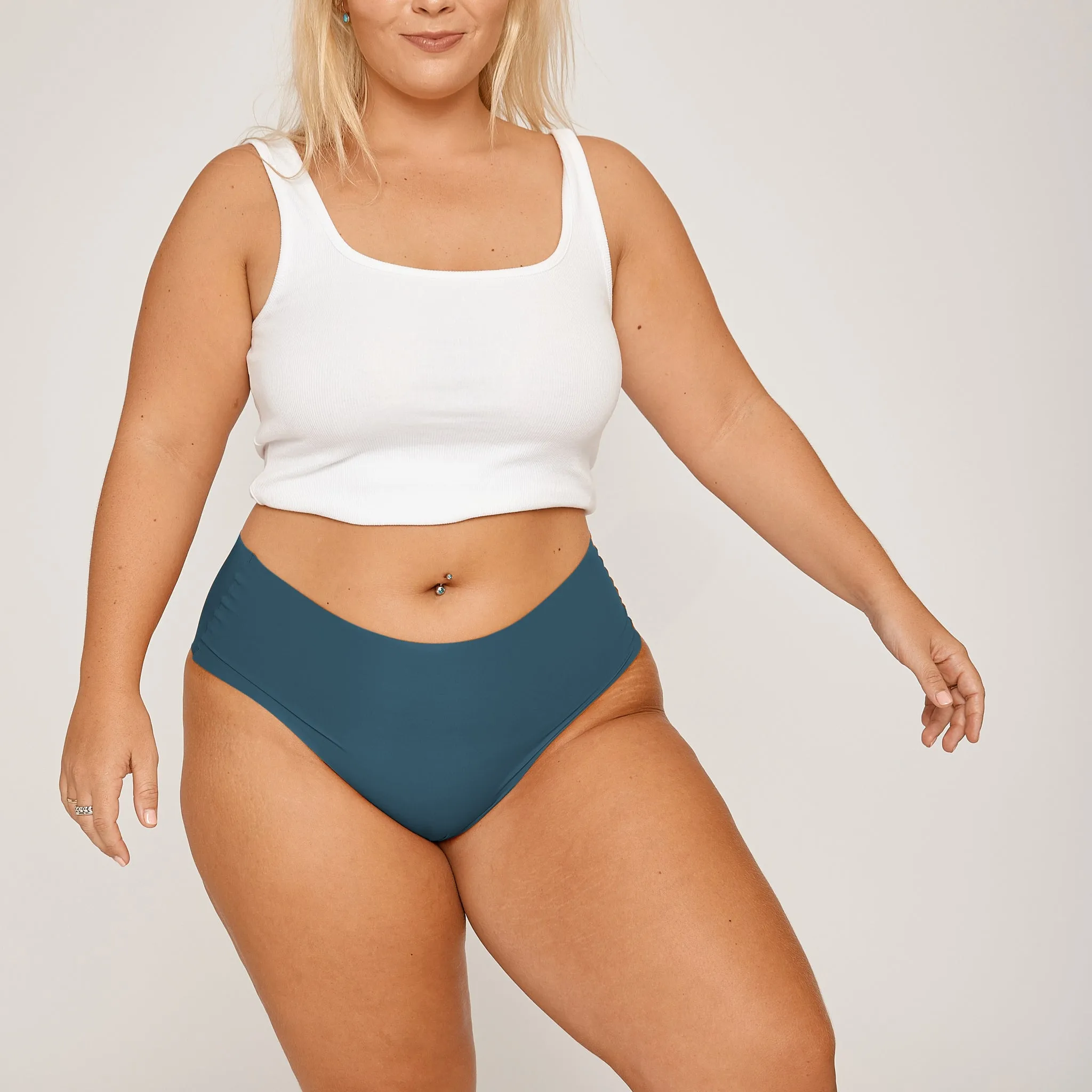 Mid-Rise Cheeky - Seamless Ultrasmooth - Neptune sold by Peach Underwear product image thumbnail 3