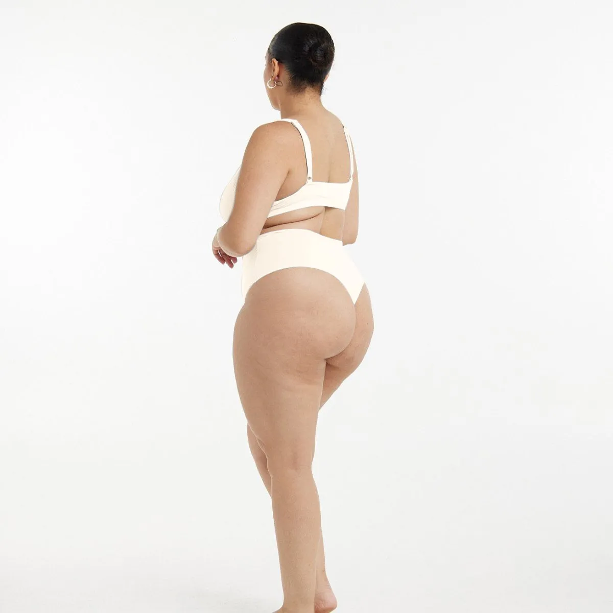 High-Rise Thong - Super Stretch - Vanilla sold by Peach Underwear product image thumbnail 2