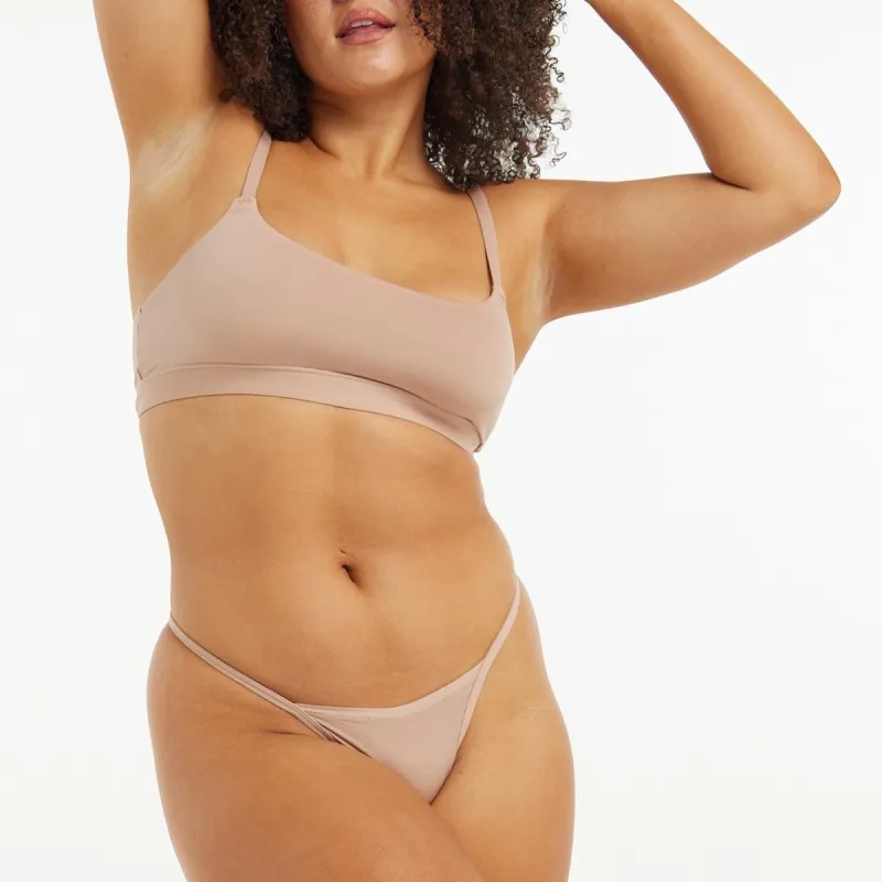 T-String - Super Stretch - Latte sold by Peach Underwear