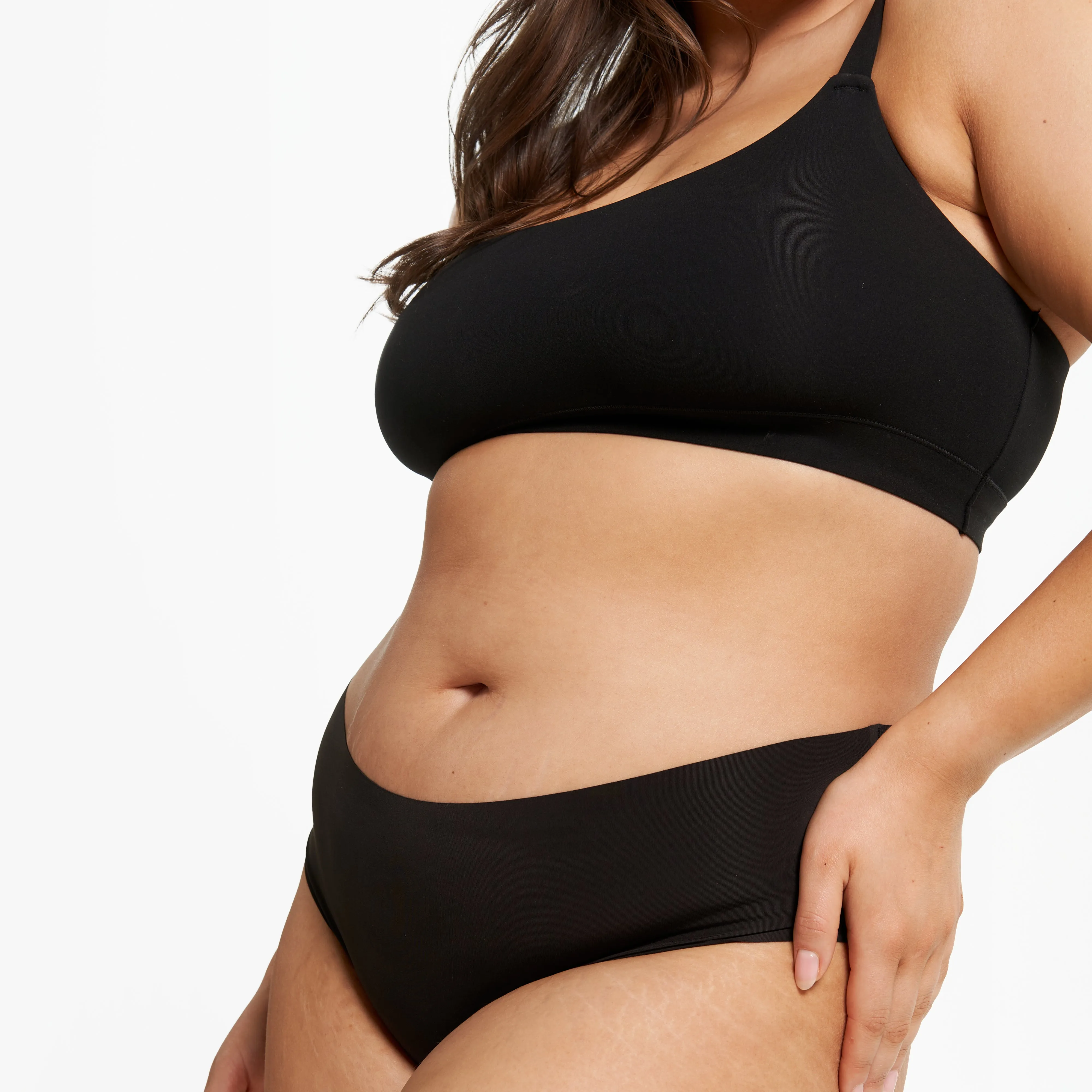 Mid-Rise Bikini Brief - Seamless Ultrasmooth - Black sold by Peach Underwear product image thumbnail 5