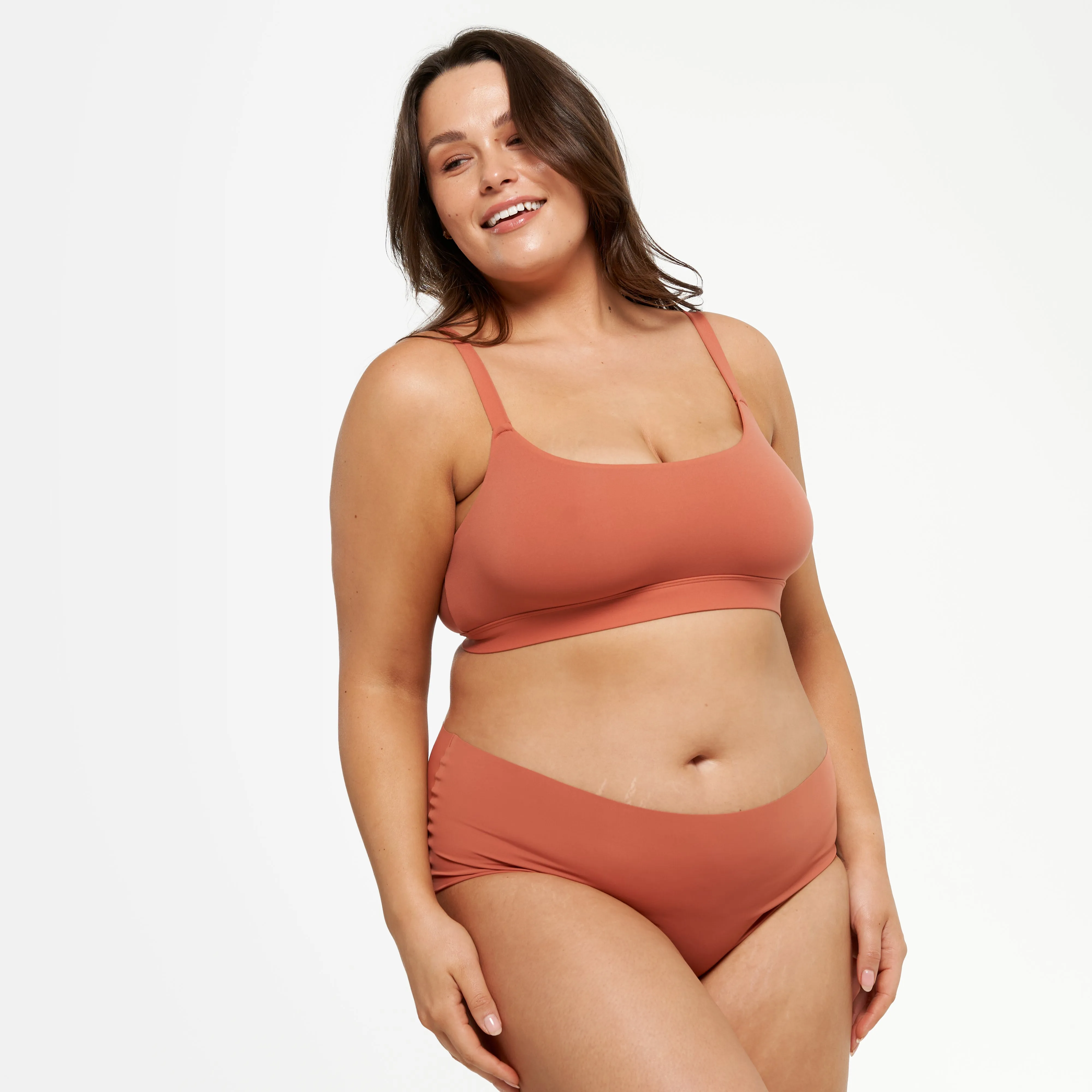 High-Rise Bikini Brief - Seamless Ultrasmooth - Spice sold by Peach Underwear