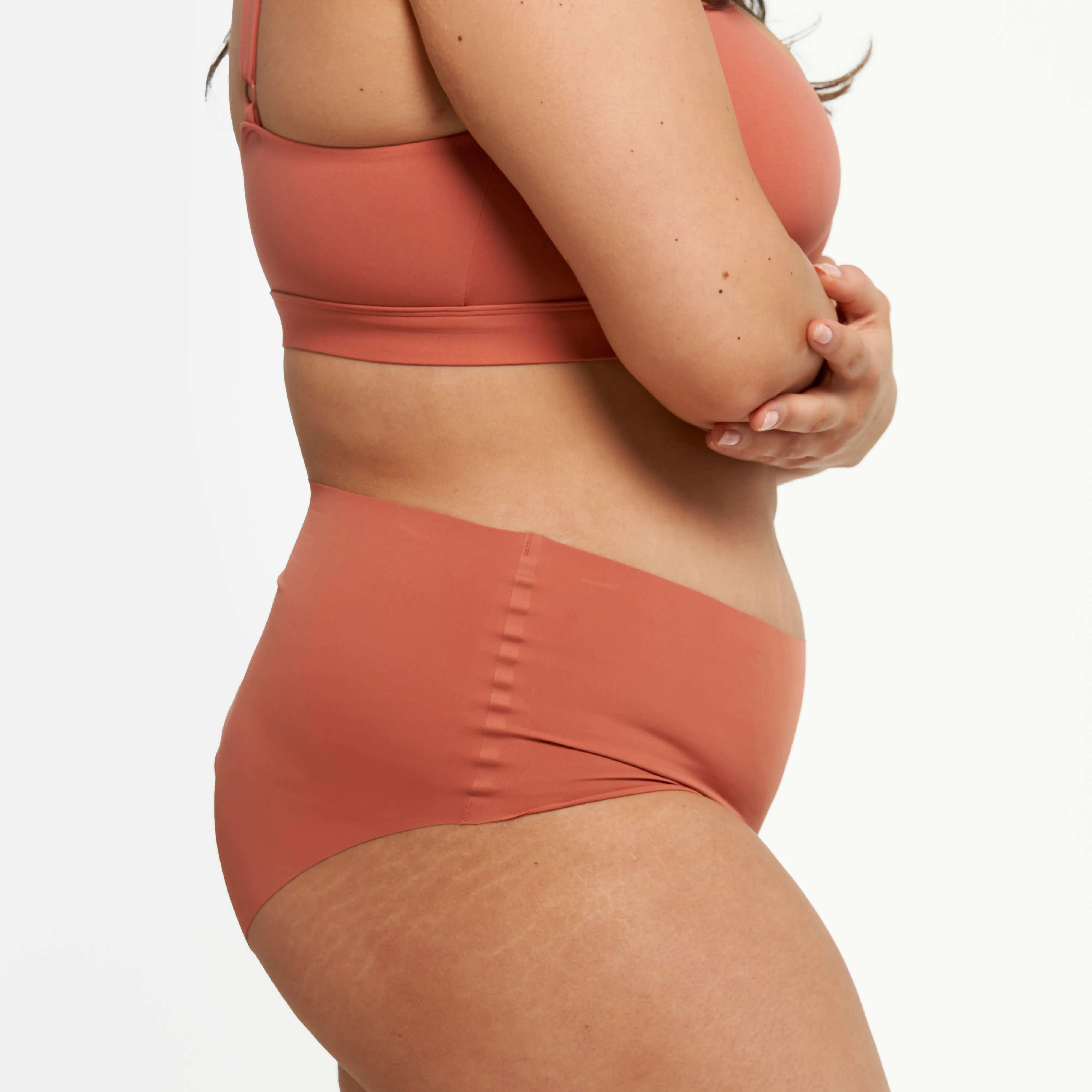 High-Rise Bikini Brief - Seamless Ultrasmooth - Spice sold by Peach Underwear product image thumbnail 4