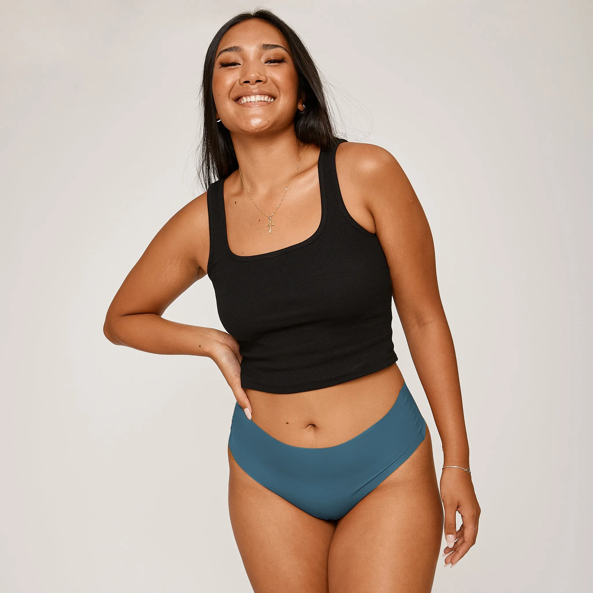 Mid-Rise Thong - Seamless Ultrasmooth - Neptune sold by Peach Underwear product image thumbnail 4