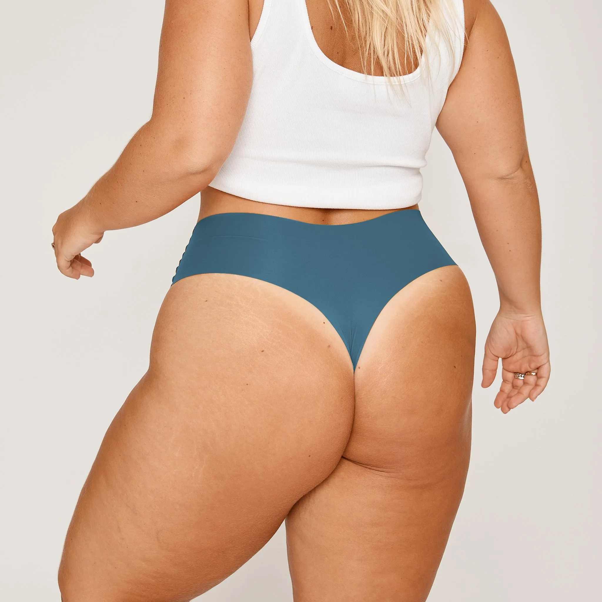 Mid-Rise Thong - Seamless Ultrasmooth - Neptune sold by Peach Underwear product image thumbnail 3