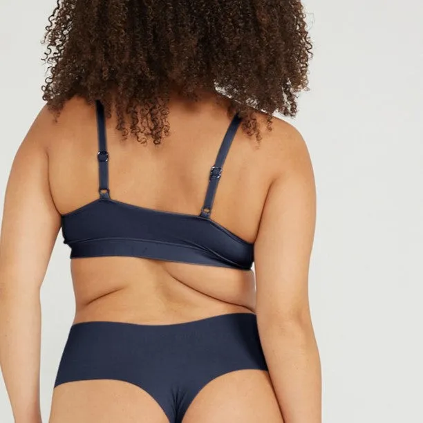 Mid-Rise Thong - Seamless Cotton - Ink sold by Peach Underwear product image thumbnail 2