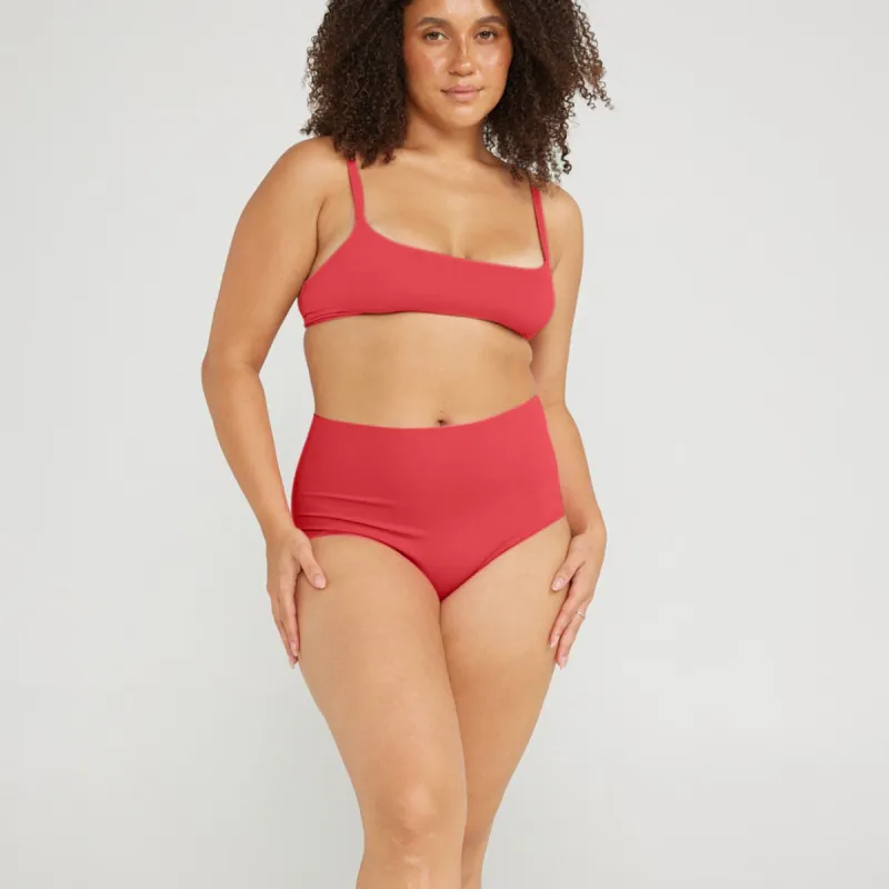 High-Rise Cheeky - Seamless Cotton - Rosewood sold by Peach Underwear