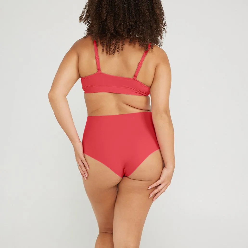 High-Rise Cheeky - Seamless Cotton - Rosewood sold by Peach Underwear product image thumbnail 4