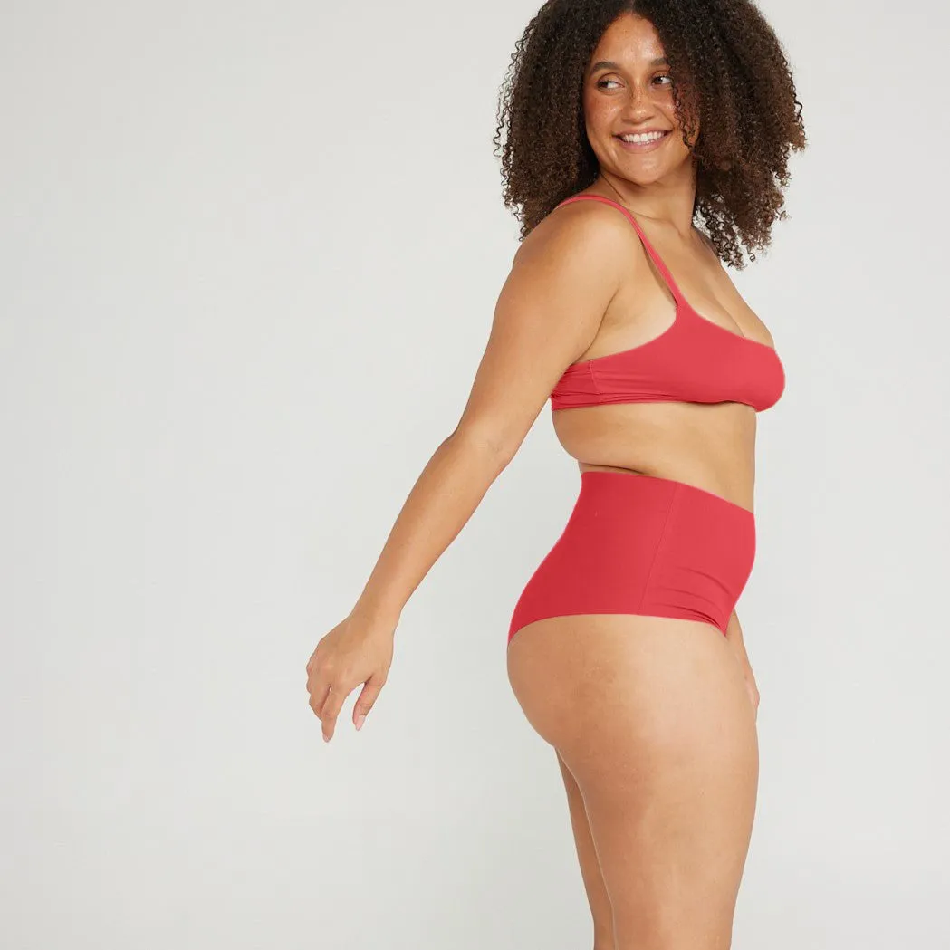 High-Rise Cheeky - Seamless Cotton - Rosewood sold by Peach Underwear product image thumbnail 2