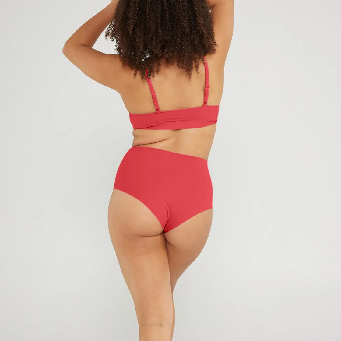 High-Rise Cheeky - Seamless Cotton - Rosewood sold by Peach Underwear product image thumbnail 3