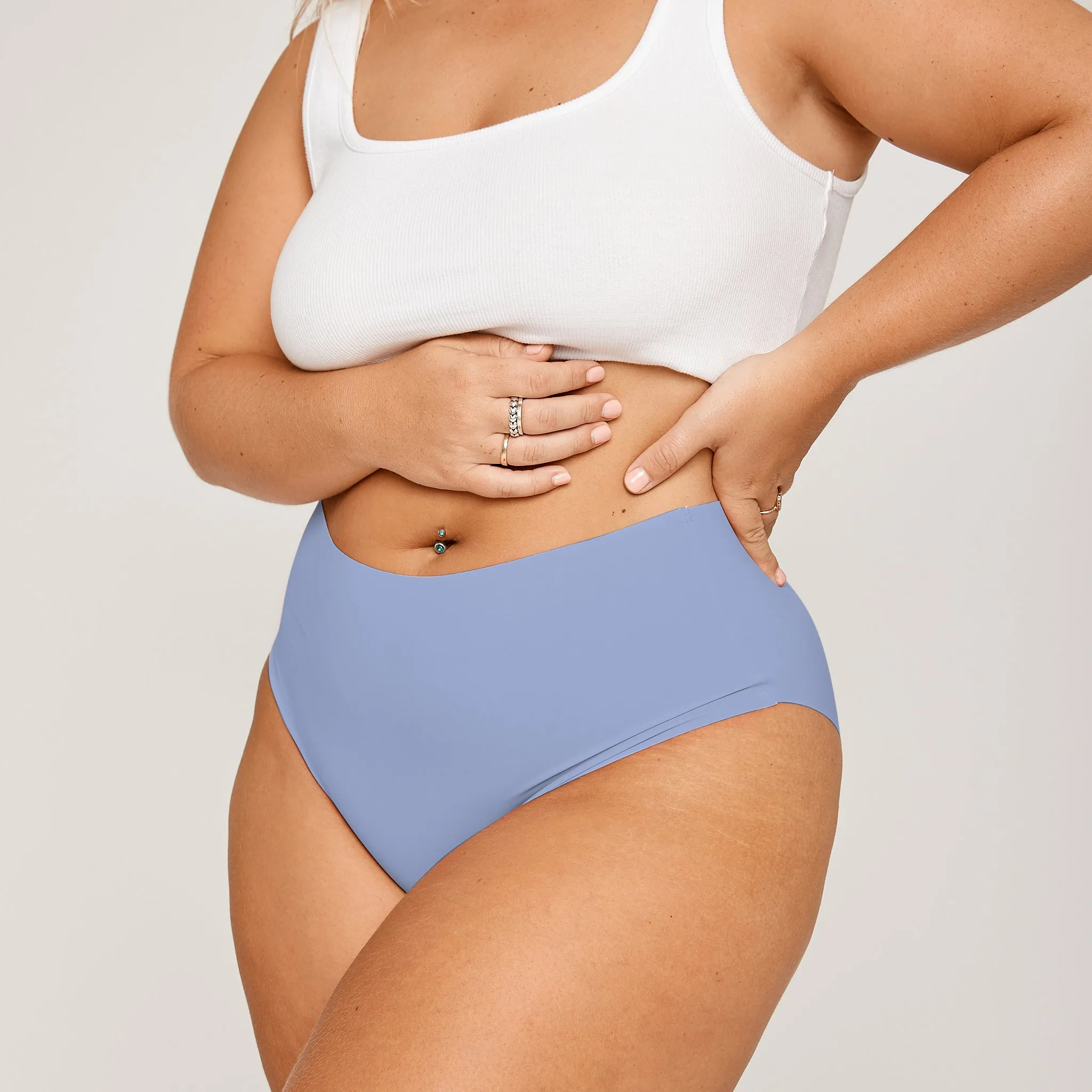 High-Rise Bikini Brief - Seamless Ultrasmooth - Frost sold by Peach Underwear product image thumbnail 3