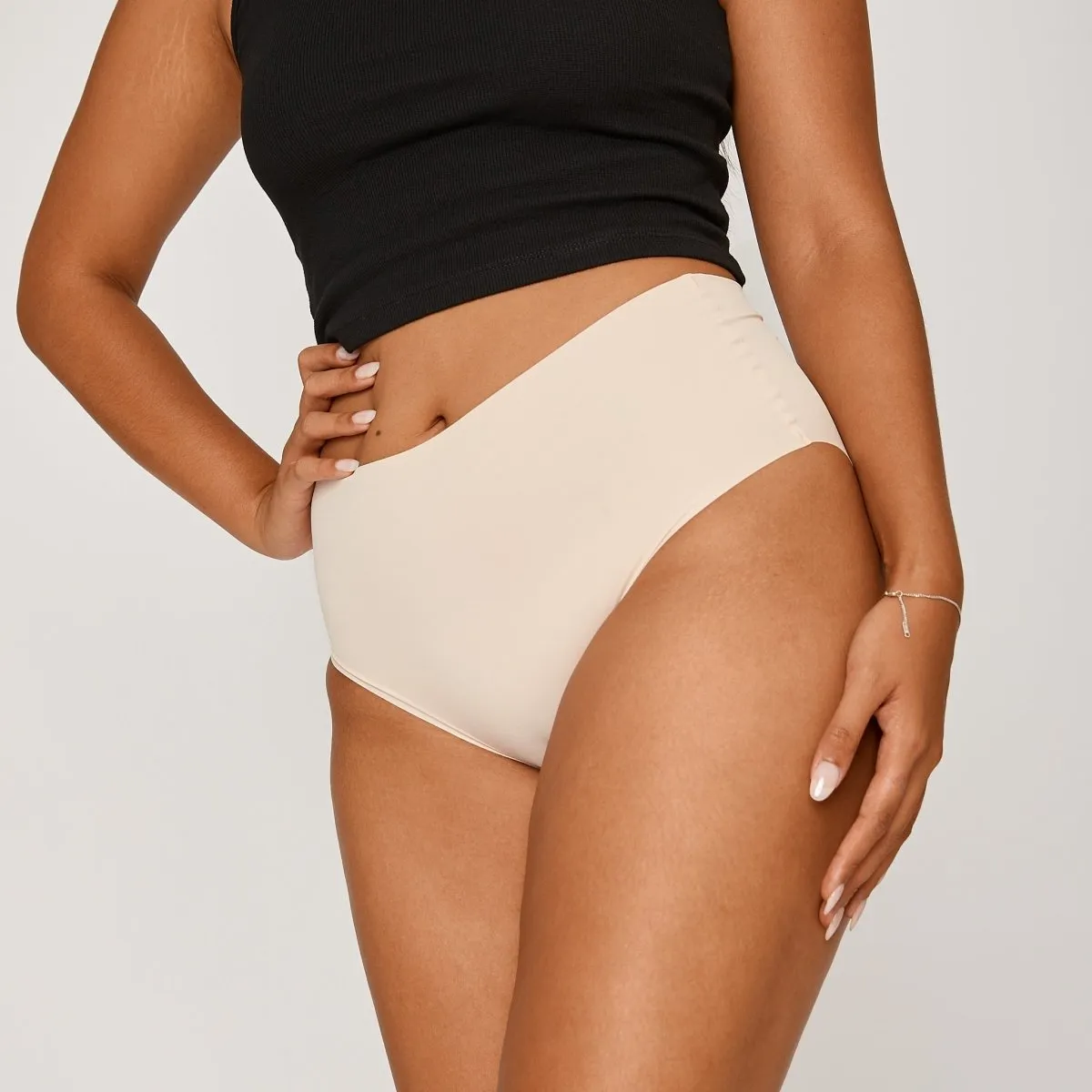 High-Rise Bikini Brief - Seamless Ultrasmooth - Buttermilk sold by Peach Underwear product image thumbnail 3