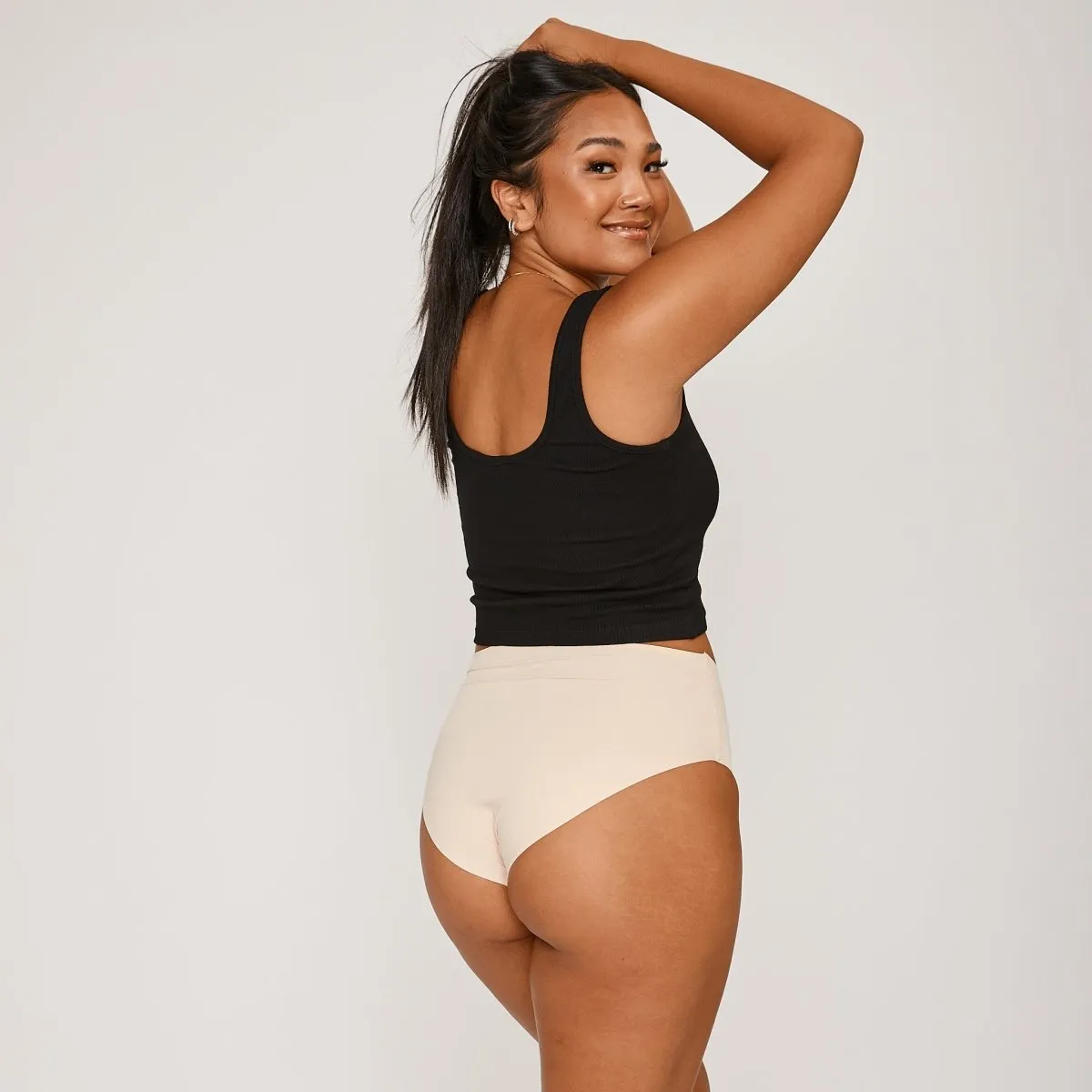 High-Rise Bikini Brief - Seamless Ultrasmooth - Buttermilk sold by Peach Underwear product image thumbnail 4