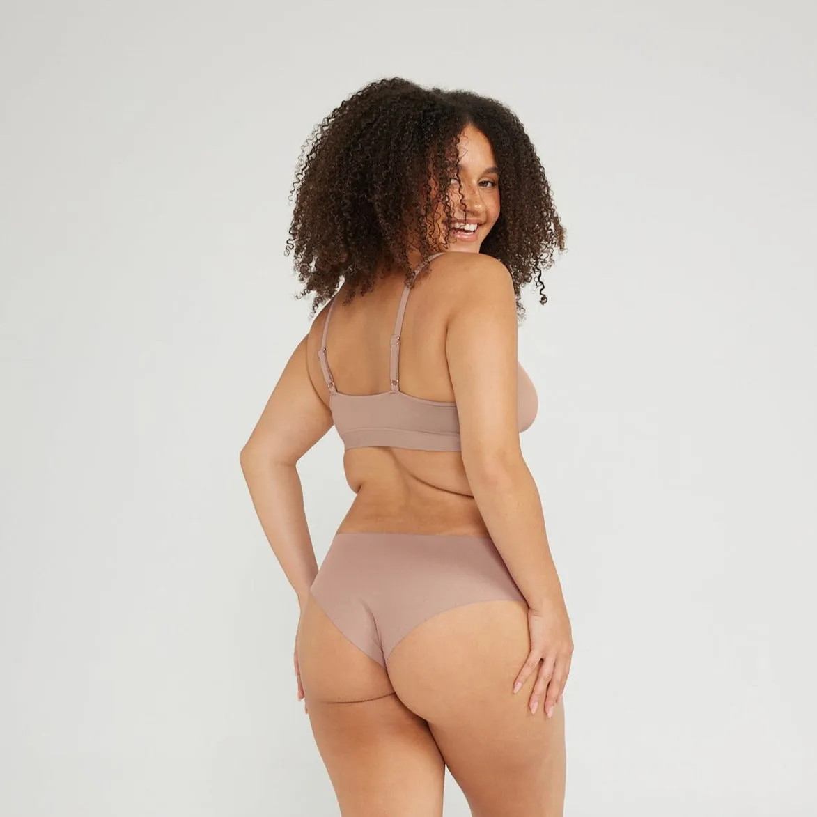 Original-Rise Cheeky - Seamless Cotton - Latte sold by Peach Underwear product image thumbnail 5
