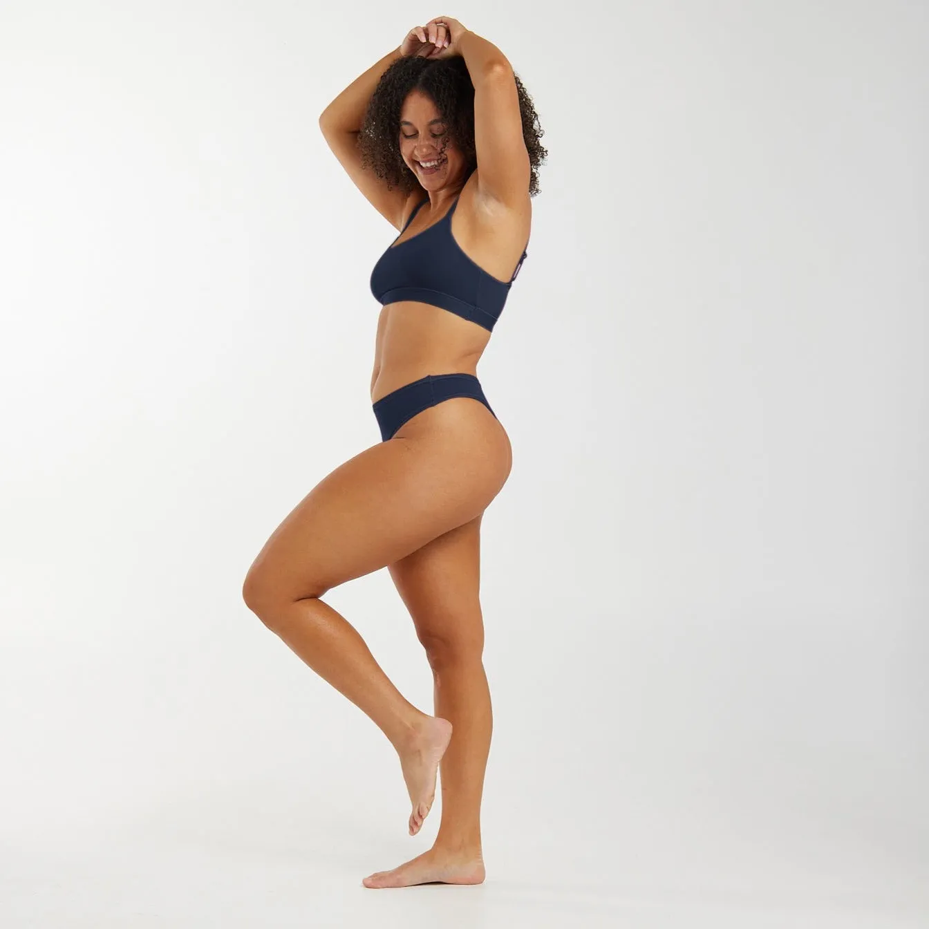 Original-Rise Thong - Super Stretch - Ink sold by Peach Underwear