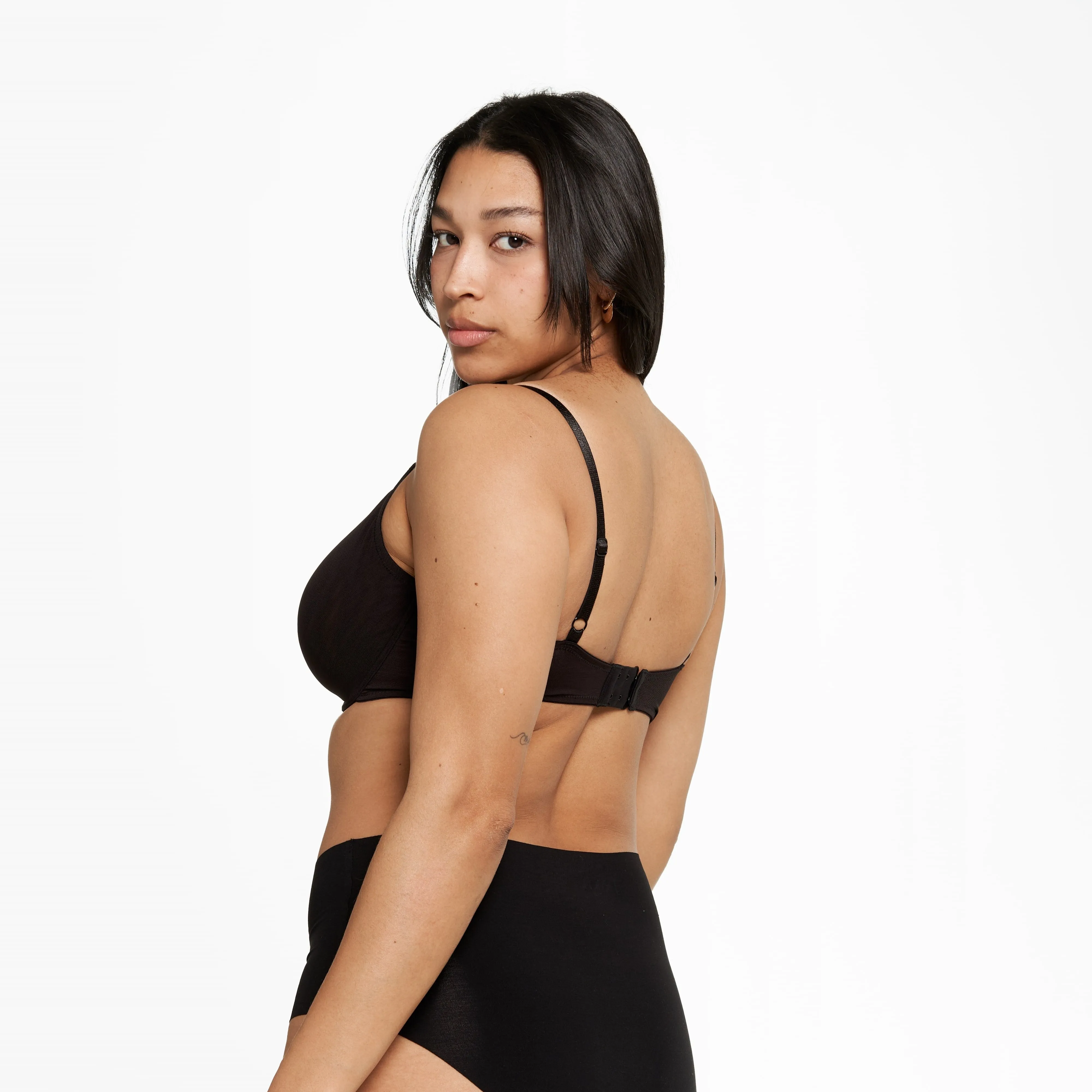 Underwire Mesh Bra - Black sold by Peach Underwear product image thumbnail 4