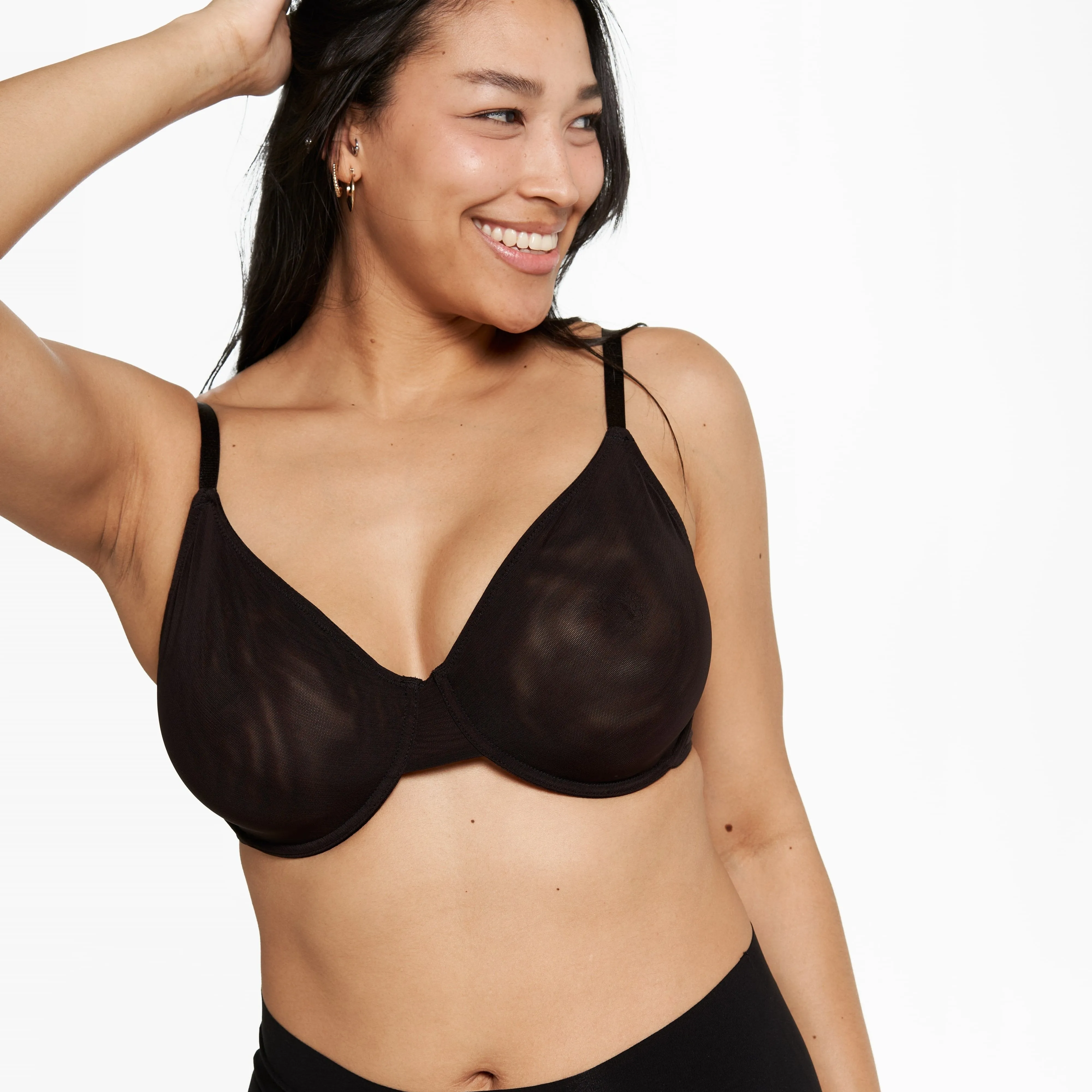 Underwire Mesh Bra - Black sold by Peach Underwear product image thumbnail 2