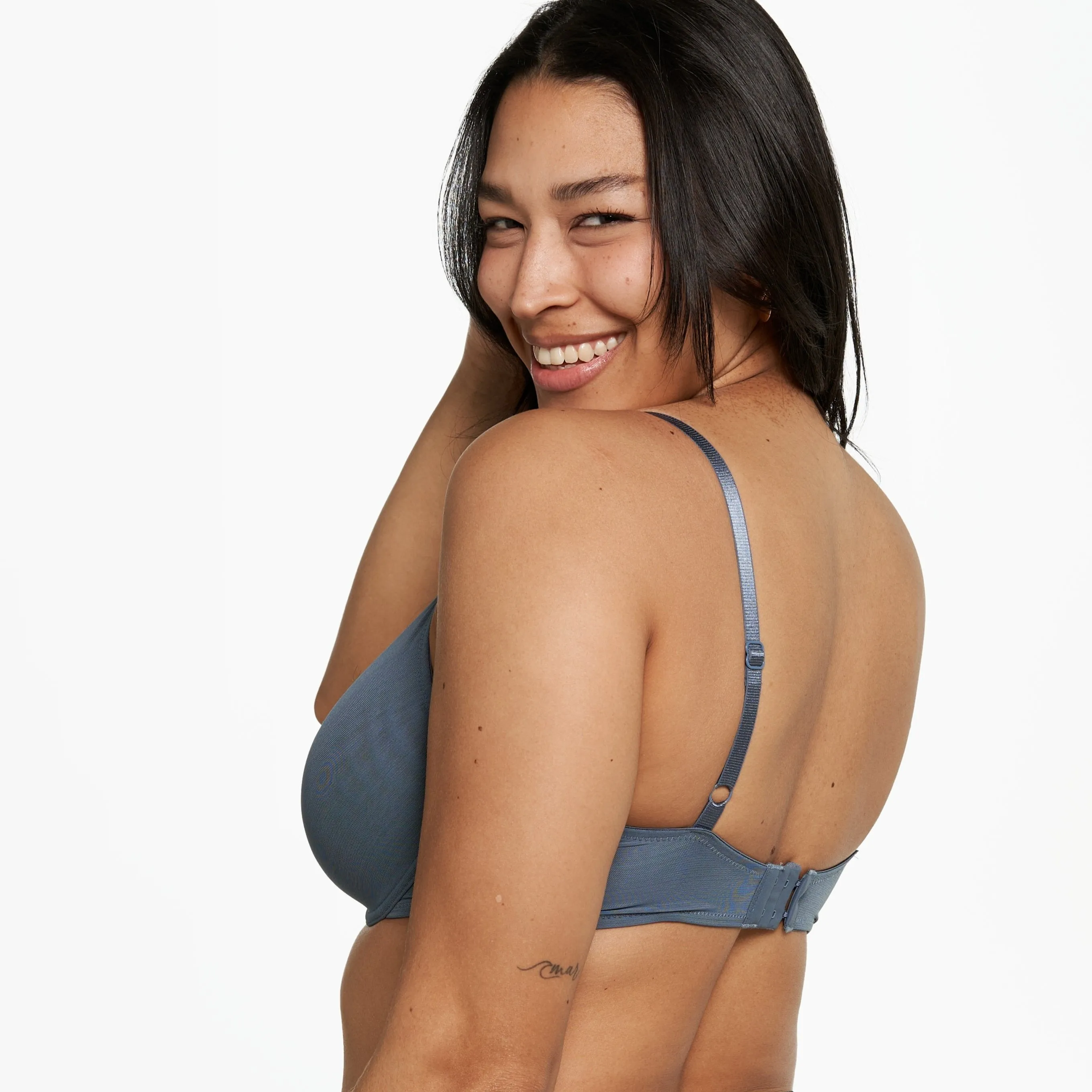 Underwire Mesh Bra - Stone Blue sold by Peach Underwear product image thumbnail 3