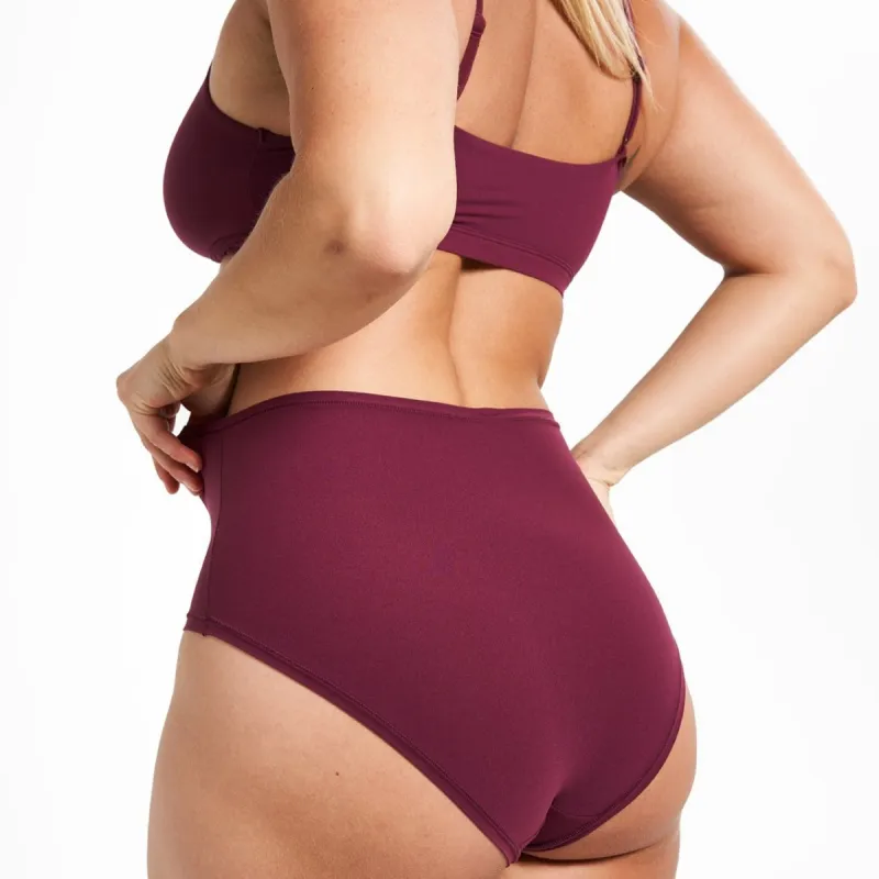 High-Rise Bikini - Super Stretch 2.0 - Shiraz sold by Peach Underwear
