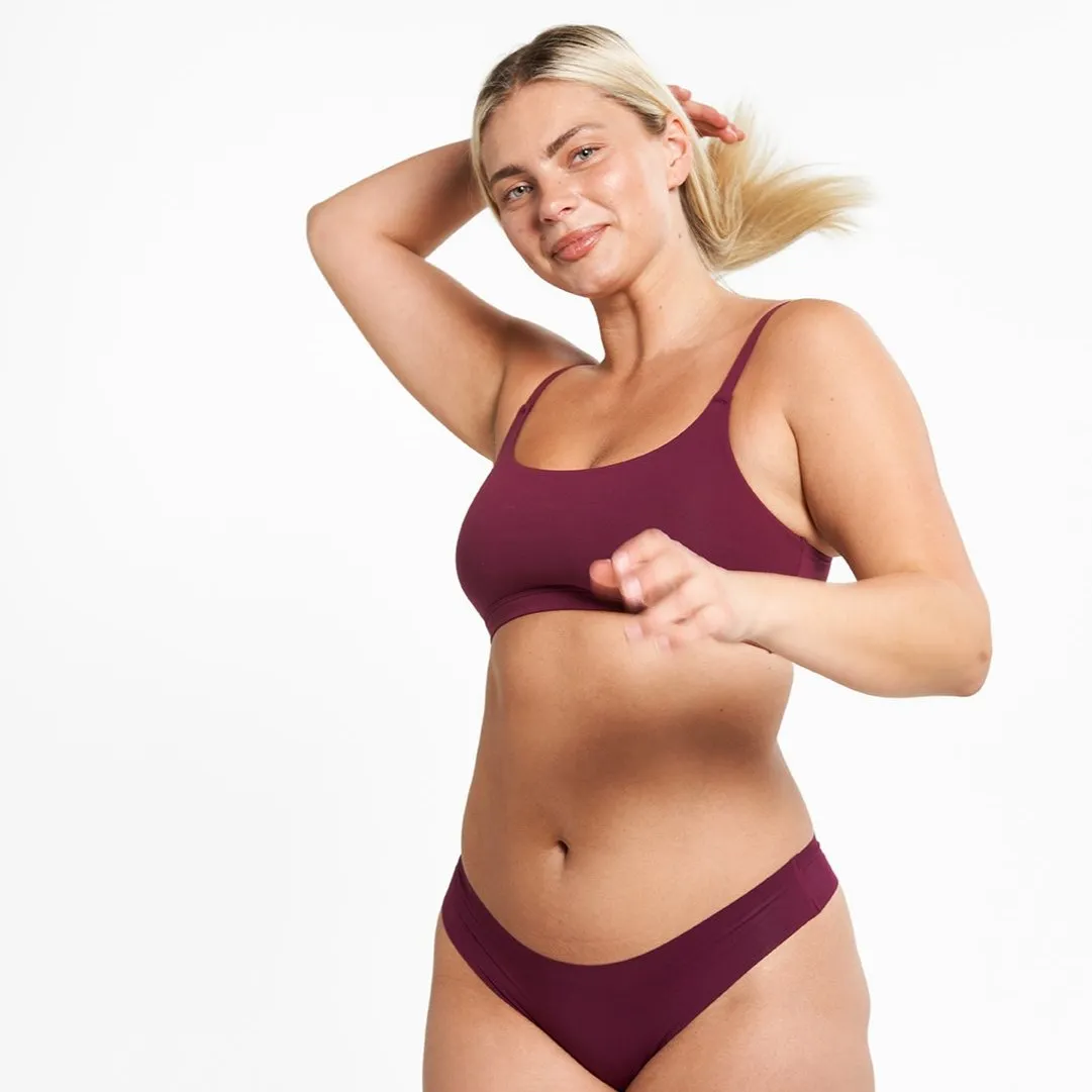 Original-Rise Thong - Seamless Eco 2.0 - Shiraz sold by Peach Underwear