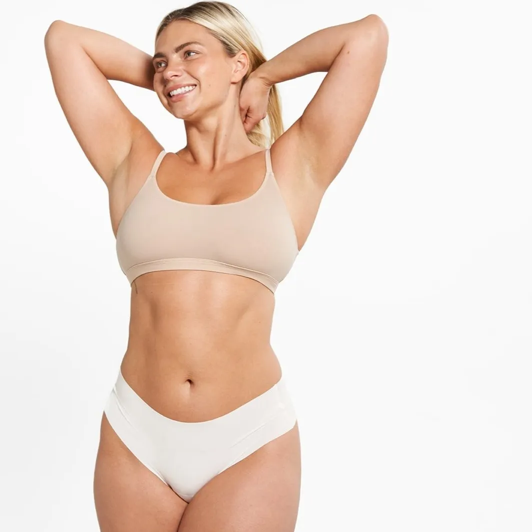 Mid-Rise Thong - Seamless Eco 2.0 - Vanilla sold by Peach Underwear
