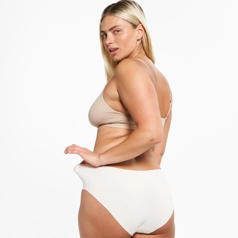 Mid-Rise Bikini - Seamless Eco 2.0 - Vanilla sold by Peach Underwear
