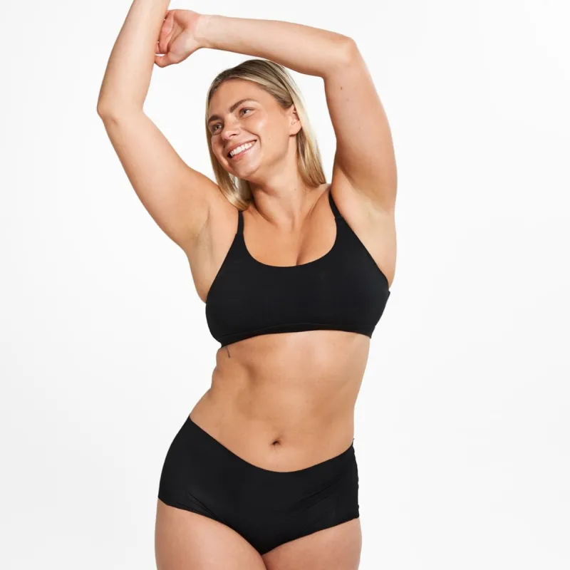 High-Rise Full Brief - Seamless Eco 2.0 - Black sold by Peach Underwear