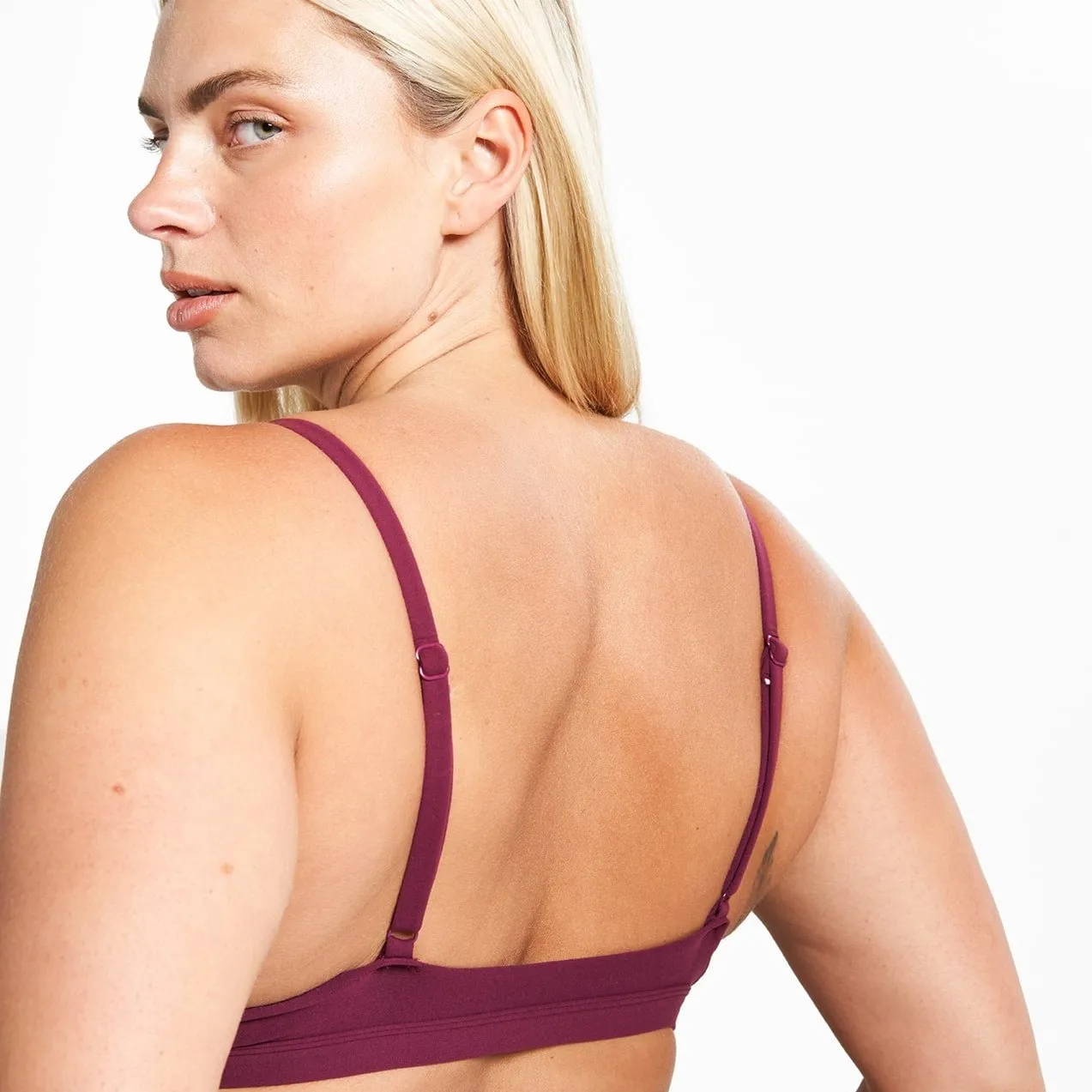 Triangle Bralette - Super Stretch - Shiraz sold by Peach Underwear