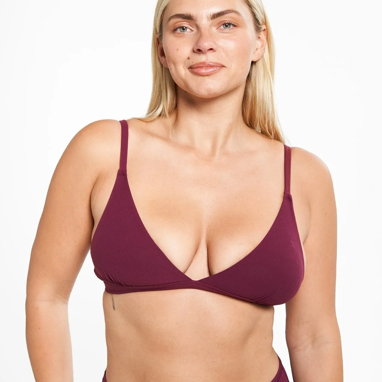 Triangle Bralette - Super Stretch - Shiraz sold by Peach Underwear product image thumbnail 2