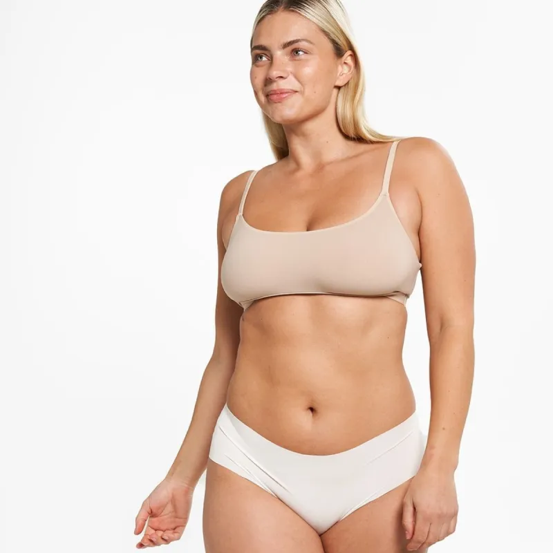 Mid-Rise Cheeky - Seamless Eco 2.0 - Vanilla sold by Peach Underwear