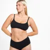 High-Rise Cheeky - Seamless Ultrasmooth 2.0 - Black sold by Peach Underwear