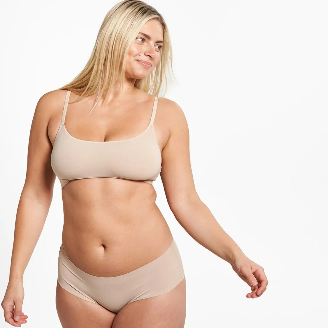 Mid-Rise Bikini Brief - Seamless Ultrasmooth 2.0 - Latte sold by Peach Underwear product image thumbnail 2