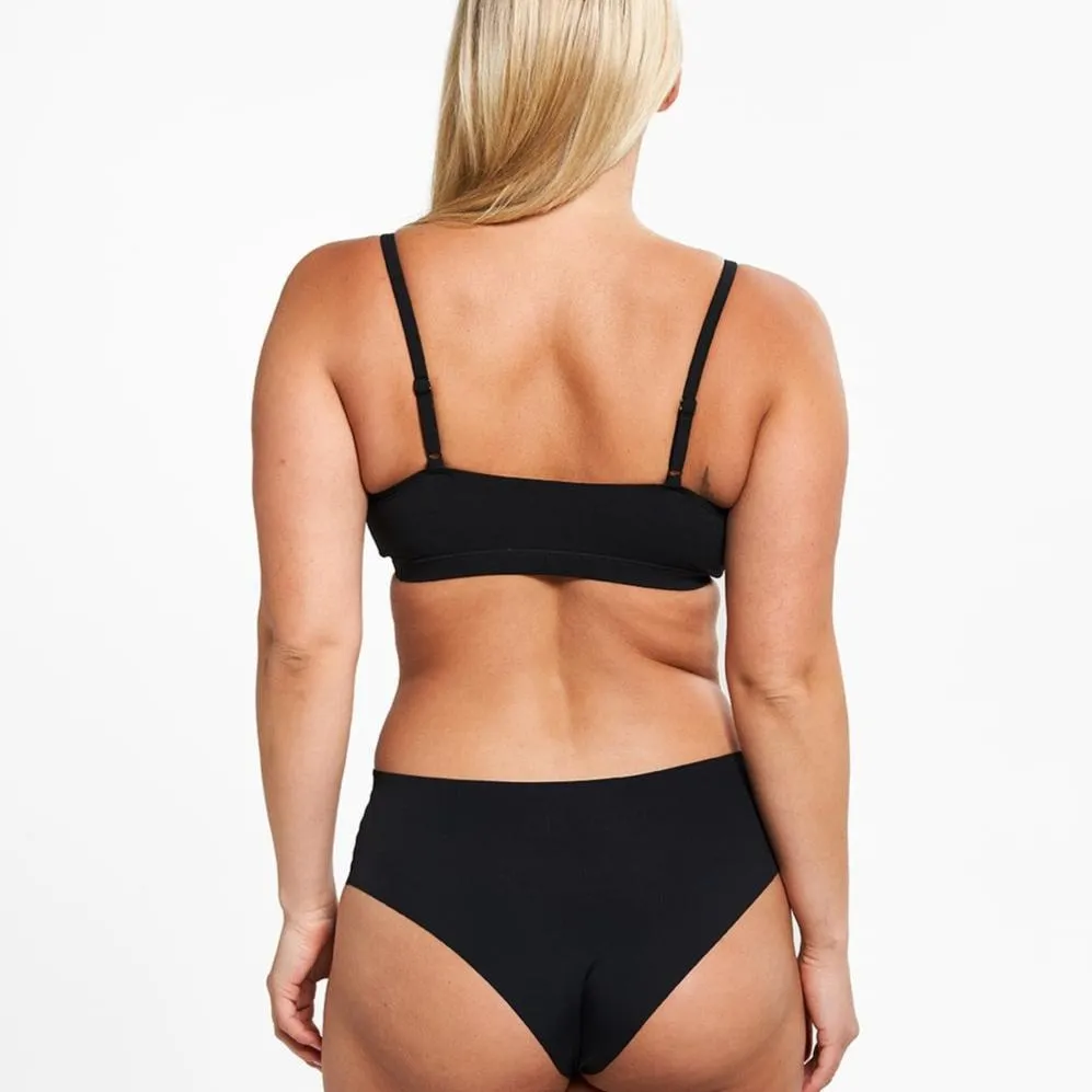 Mid-Rise Cheeky - Seamless Ultrasmooth 2.0 - Black sold by Peach Underwear product image thumbnail 2