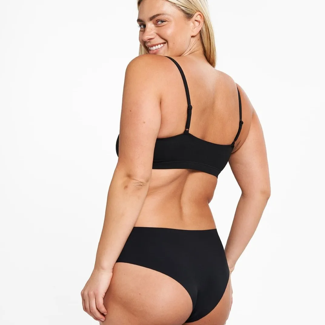 Mid-Rise Cheeky - Seamless Ultrasmooth 2.0 - Black sold by Peach Underwear product image thumbnail 3