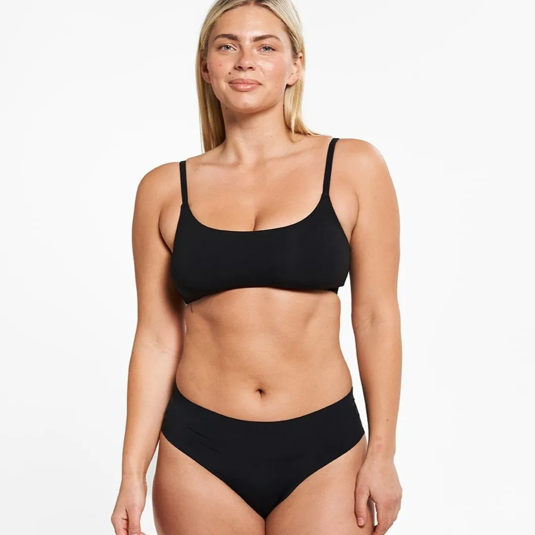 Mid-Rise Thong - Seamless Ultrasmooth 2.0 - Black sold by Peach Underwear product image thumbnail 2